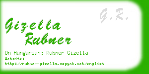 gizella rubner business card